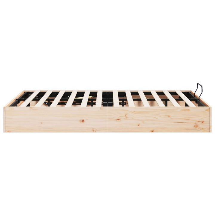 Otmansengestel med opbevaring Naturfarvet 180 x 200 cm
