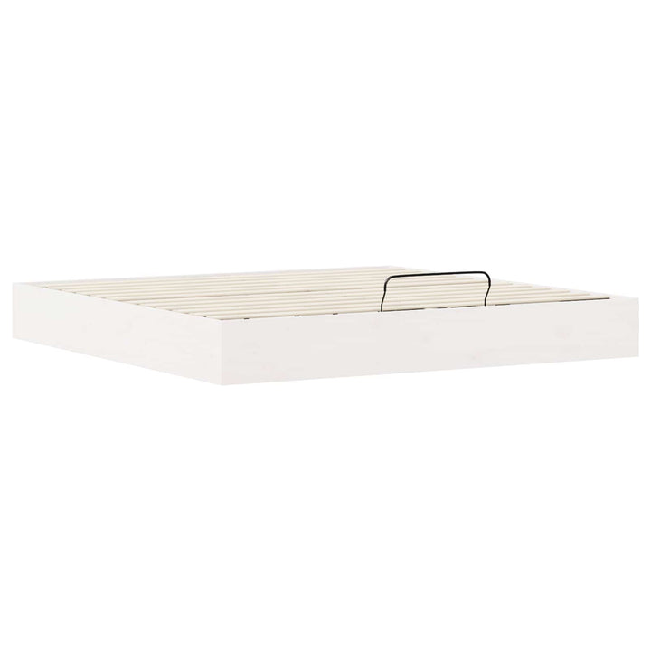 Otmansengestel med opbevaring Hvid 180 x 200 cm