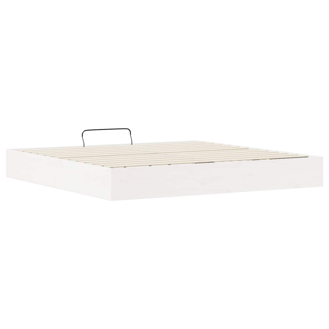 Otmansengestel med opbevaring Hvid 180 x 200 cm