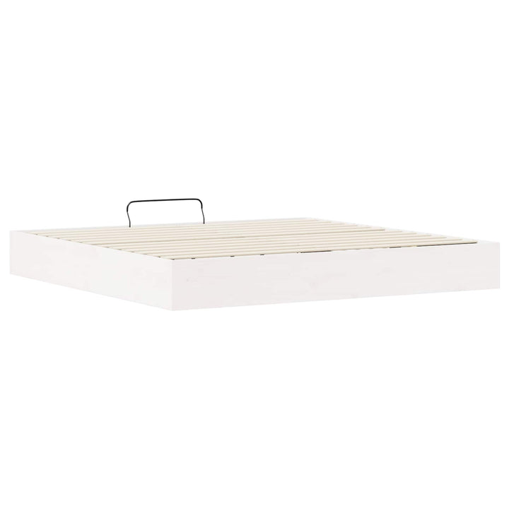 Otmansengestel med opbevaring Hvid 200 x 200 cm