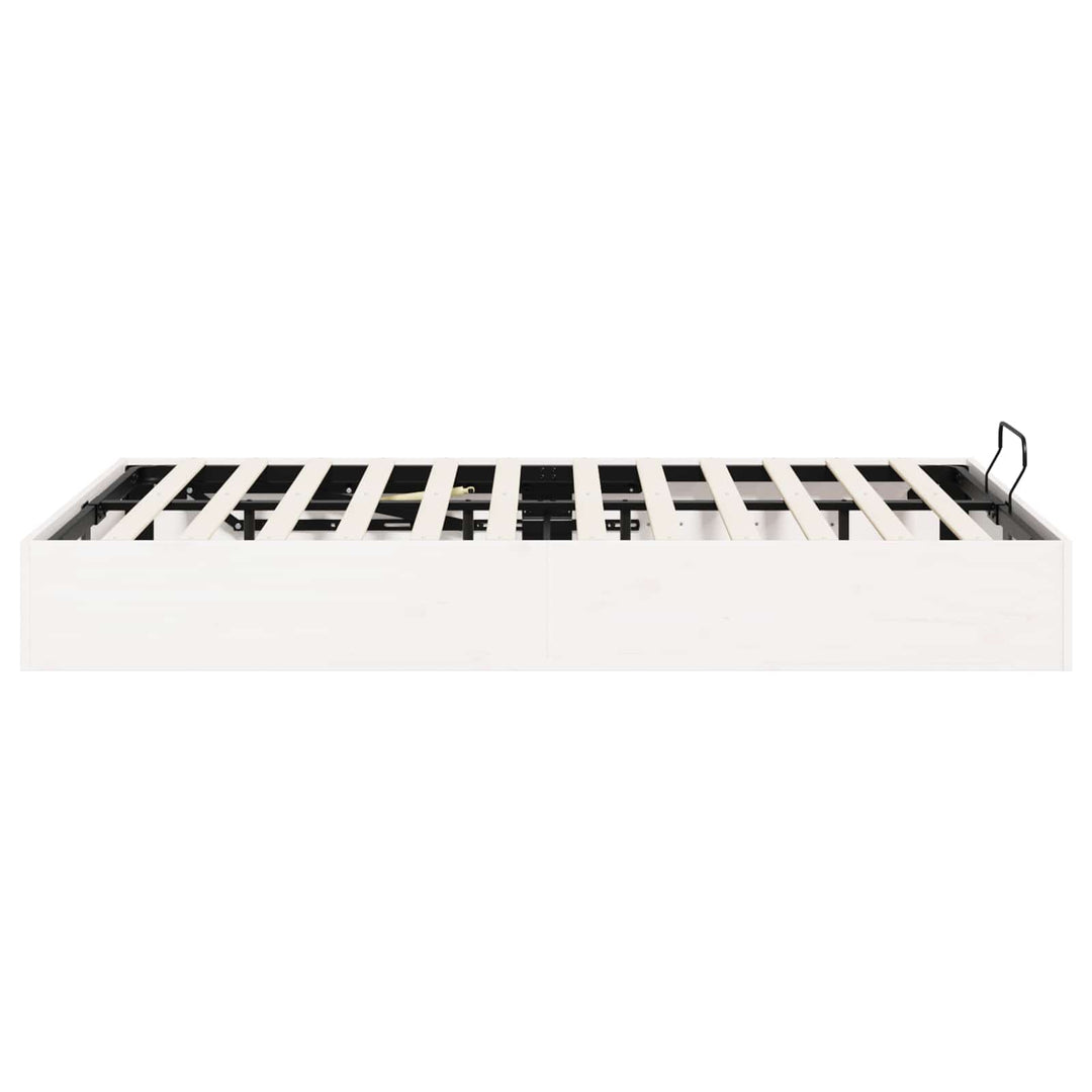 Otmansengestel med opbevaring Hvid 200 x 200 cm