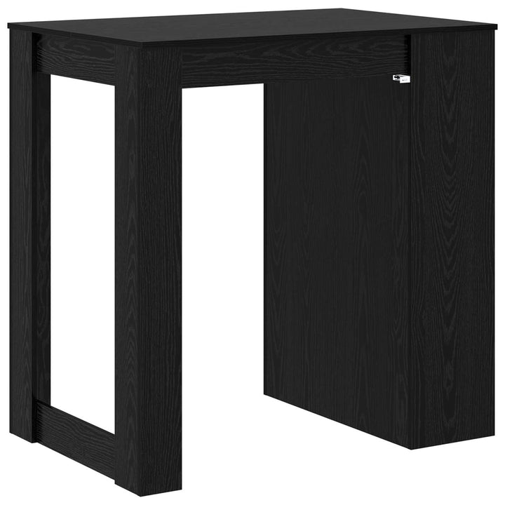 Barbord 102 x 70 x 103,5 cm Konstrueret træ Sort eg Rektangulær