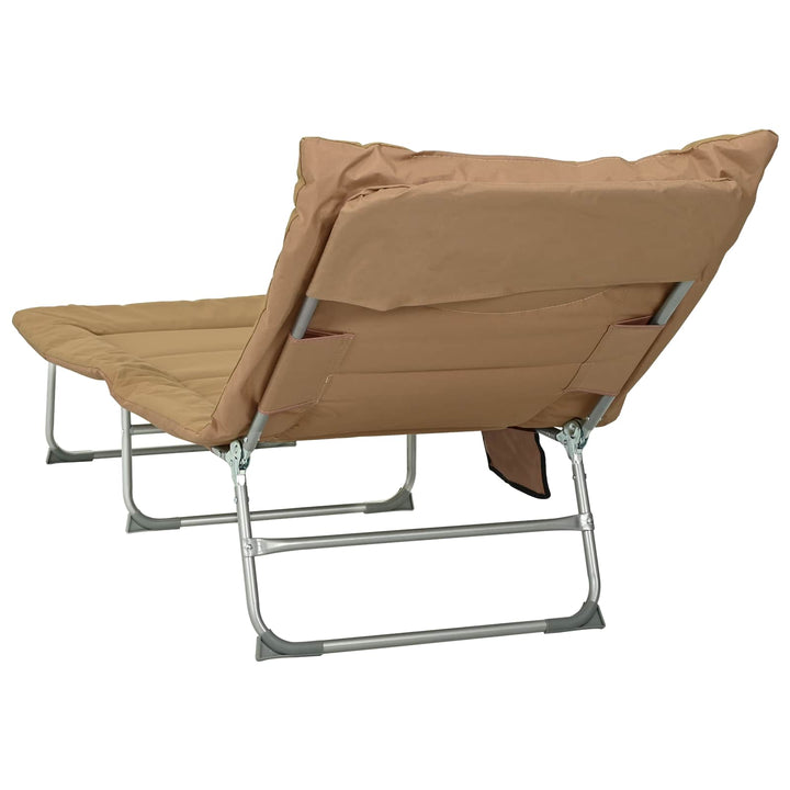 Sammenklappelig solstol med pude Beige