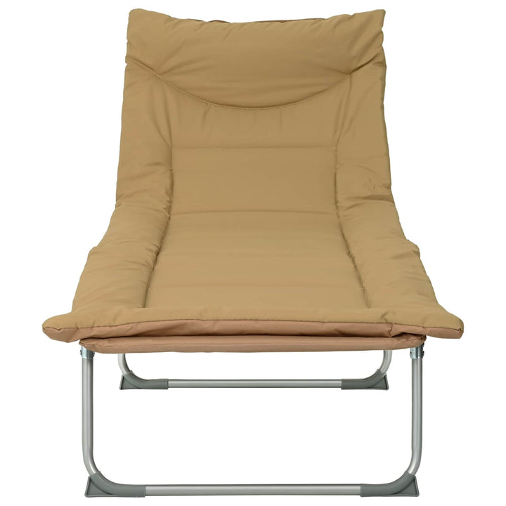 Sammenklappelig solstol med pude Beige