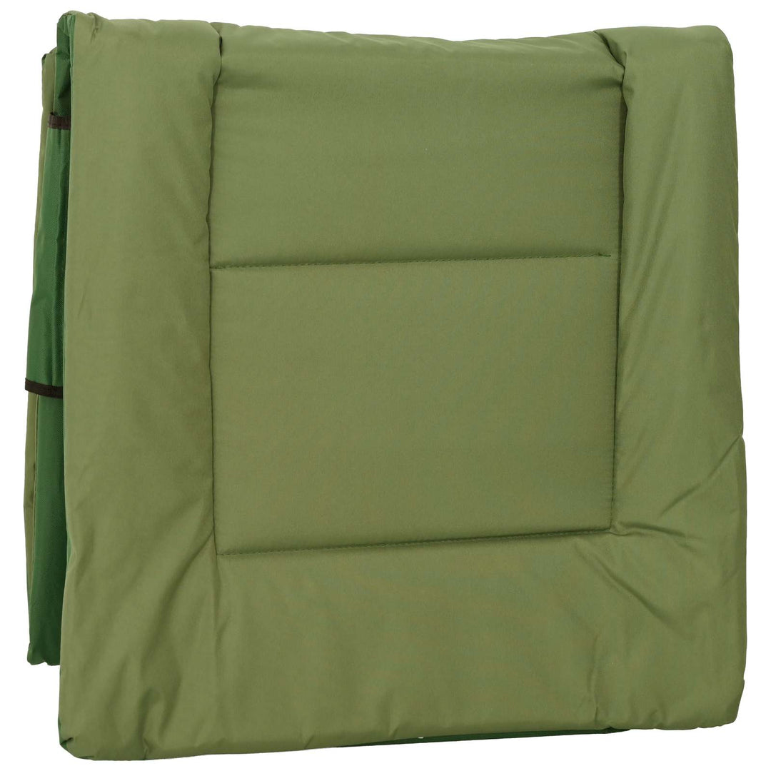 Sammenklappelig solstol med pude 2 stk. Mørkegrøn