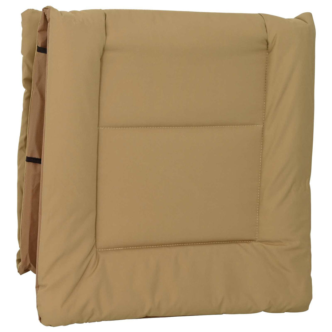 Sammenklappelig solstol med pude 2 stk. Beige