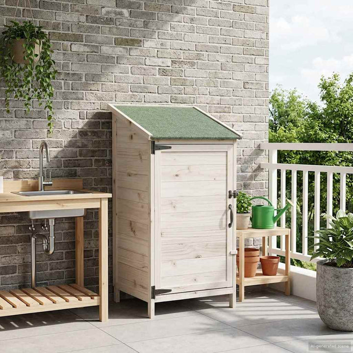 Have Skur Hvid 59 x 56 x 113,5 cm Konstrueret træ