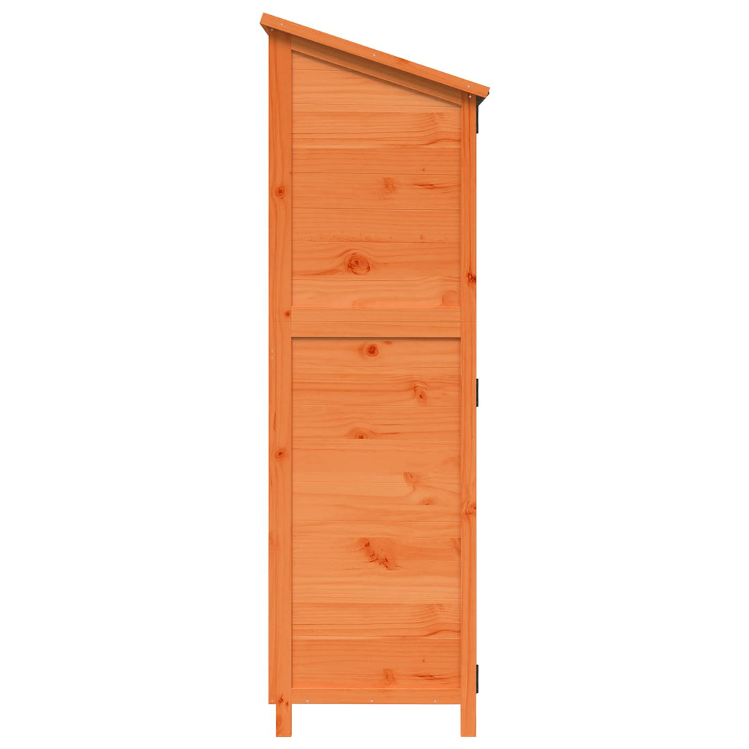 Have Skur med tag Brun 59,5 x 56 x 176,5 cm Massivt Fyrretræ