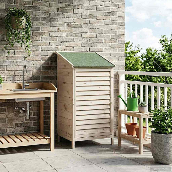 Have Skur Hvid 59 x 56 x 113,5 cm Massivt Fyrretræ