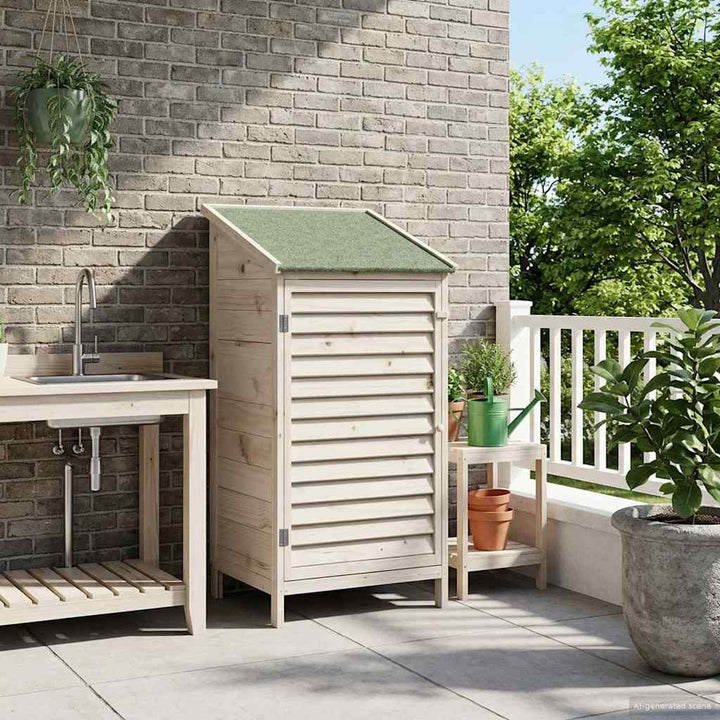Have Skur Hvid 59 x 56 x 113,5 cm Massivt Fyrretræ