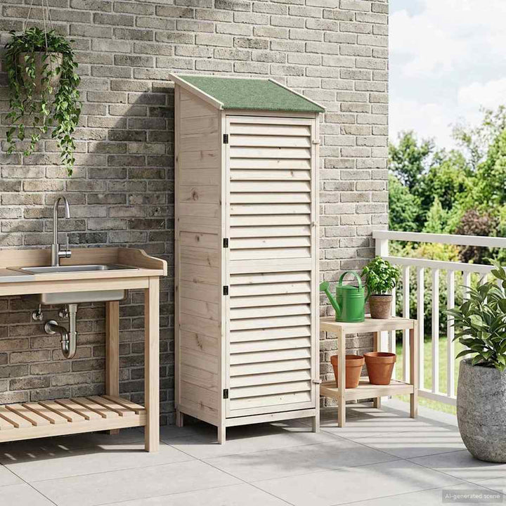 Have Skur Hvid 59 x 56 x 176 cm Massivt Fyrretræ