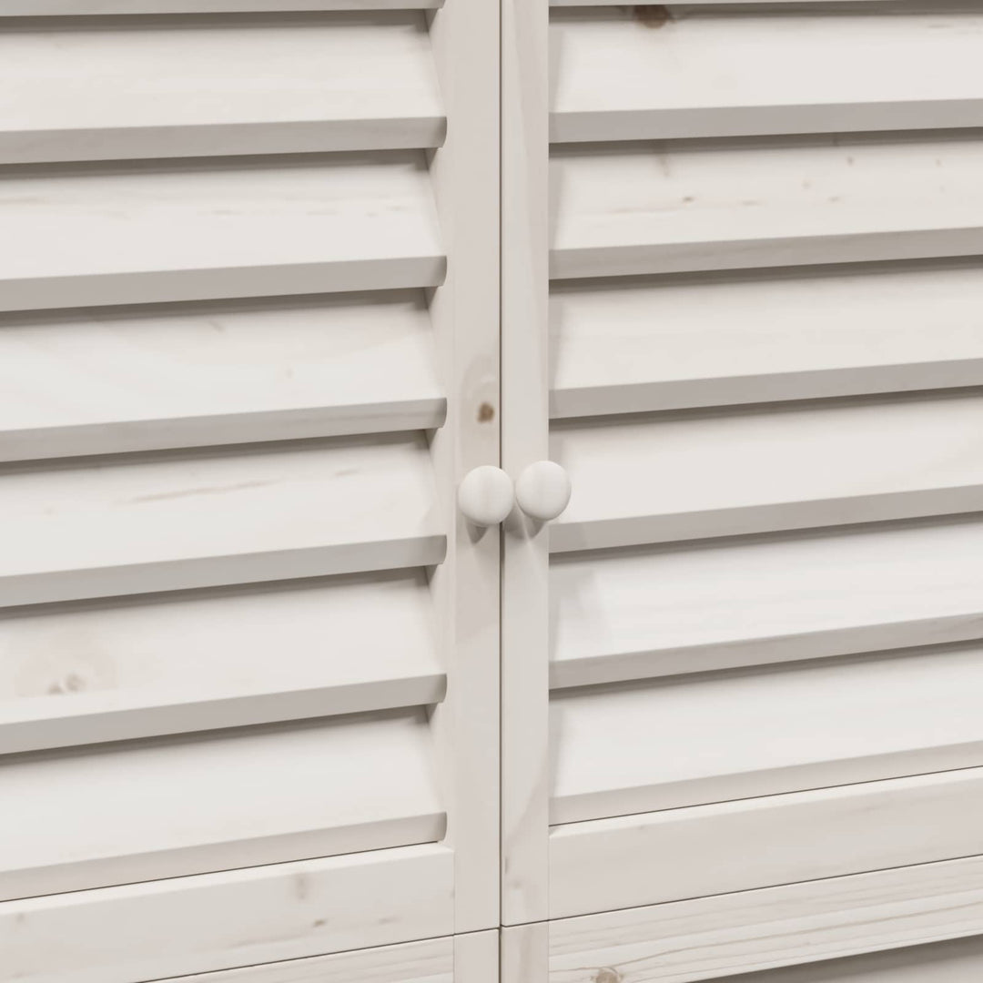 Have Skur Hvid 106 x 56 x 176,5 cm Massivt Fyrretræ