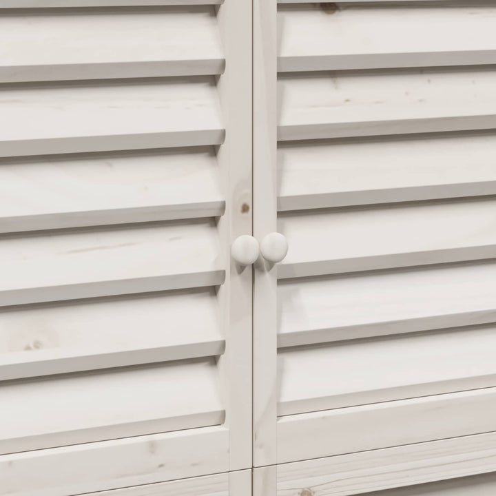 Have Skur Hvid 106 x 56 x 176,5 cm Massivt Fyrretræ