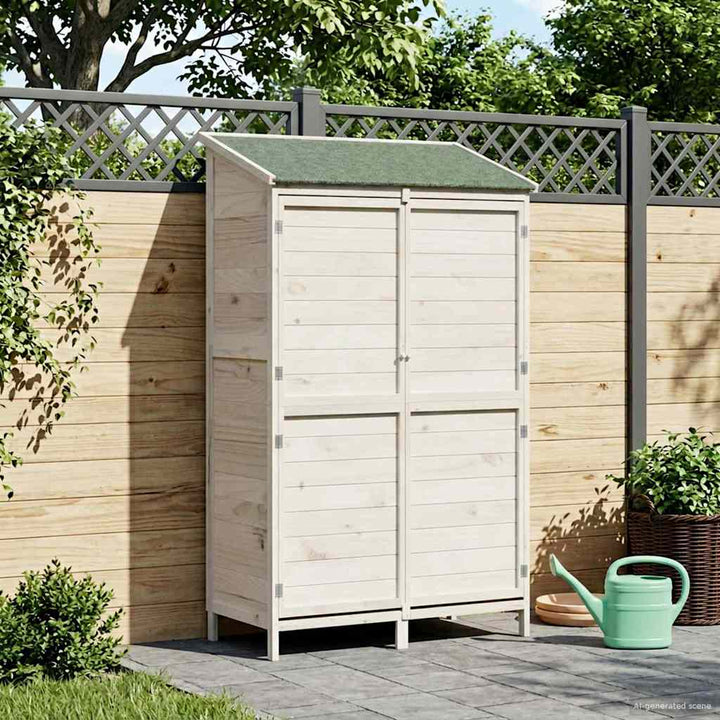 Have Skur Hvid 106 x 56 x 176,5 cm Massivt Fyrretræ