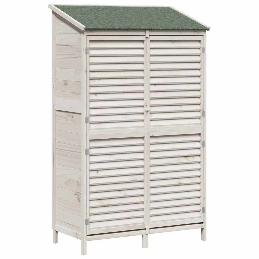 Have Skur Hvid 106 x 56 x 176,5 cm Massivt Fyrretræ