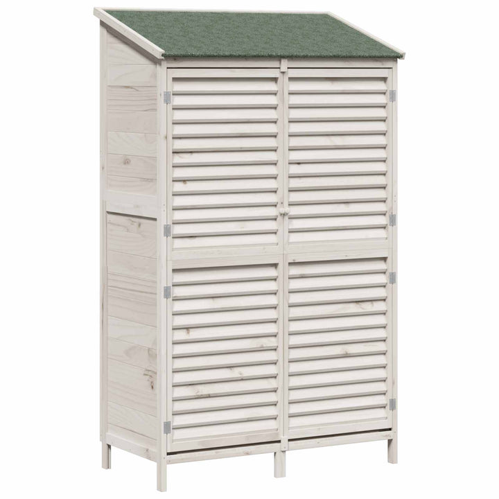 Have Skur Hvid 106 x 56 x 176,5 cm Massivt Fyrretræ