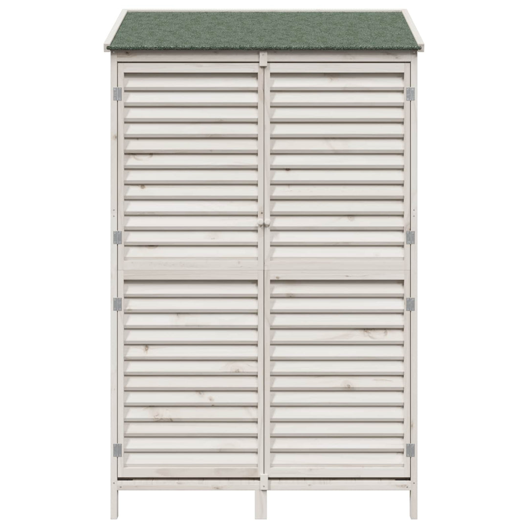 Have Skur Hvid 106 x 56 x 176,5 cm Massivt Fyrretræ