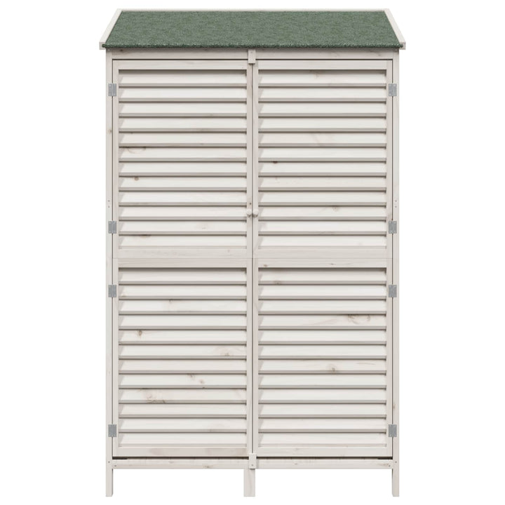 Have Skur Hvid 106 x 56 x 176,5 cm Massivt Fyrretræ