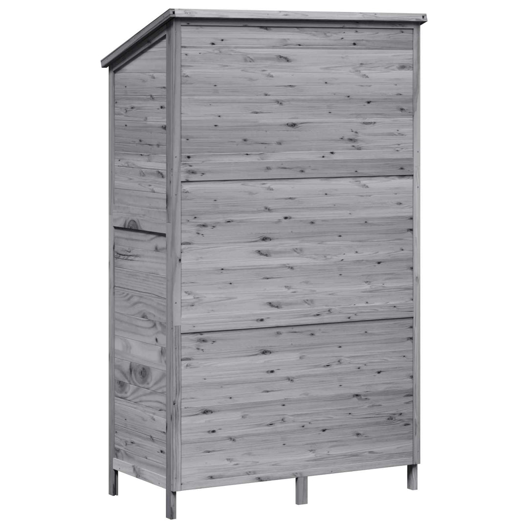 Have Skur Grå 106 x 56 x 176,5 cm Massivt Fyrretræ