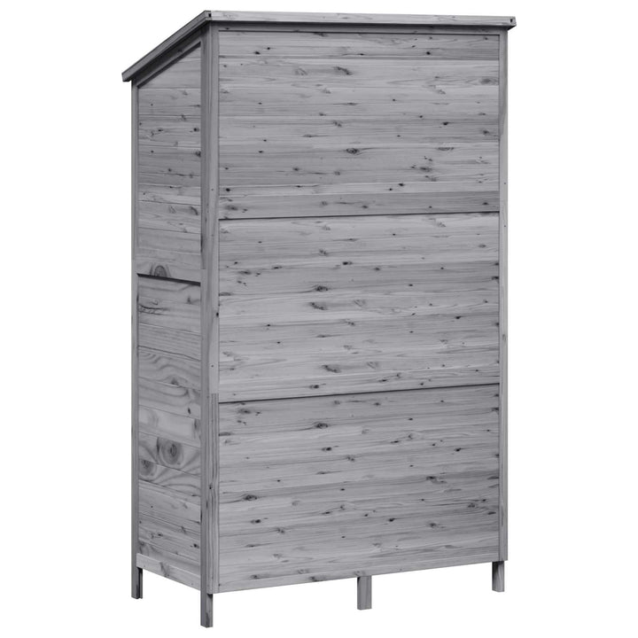 Have Skur Grå 106 x 56 x 176,5 cm Massivt Fyrretræ