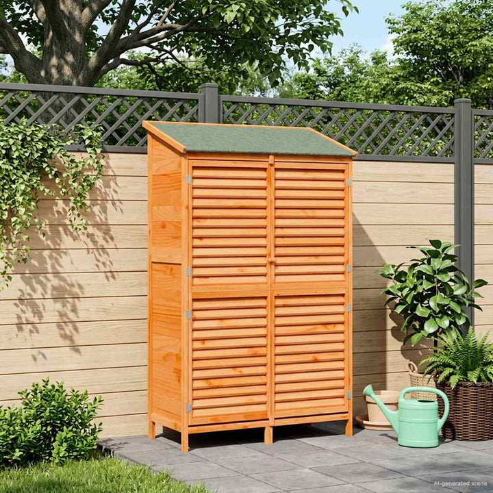 Have Skur Brun 106 x 56 x 176,5 cm Massivt Fyrretræ