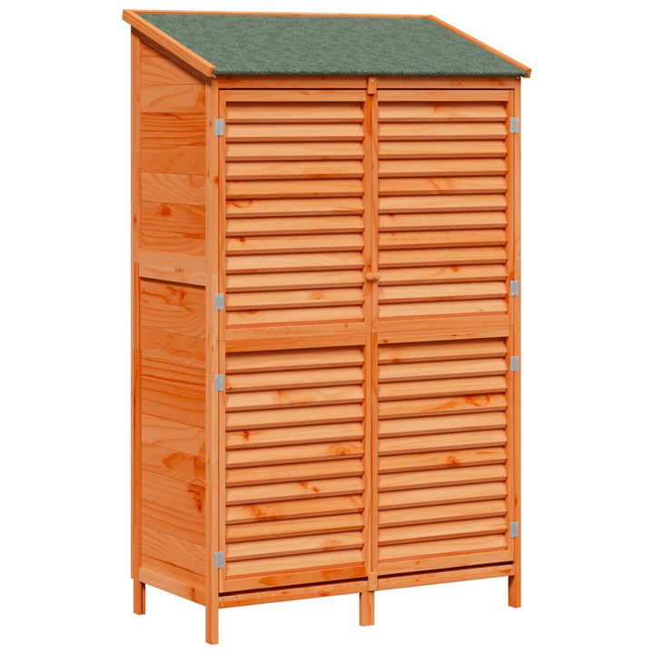 Have Skur med tag Brun 106 x 56 x 176,5 cm Massivt Fyrretræ
