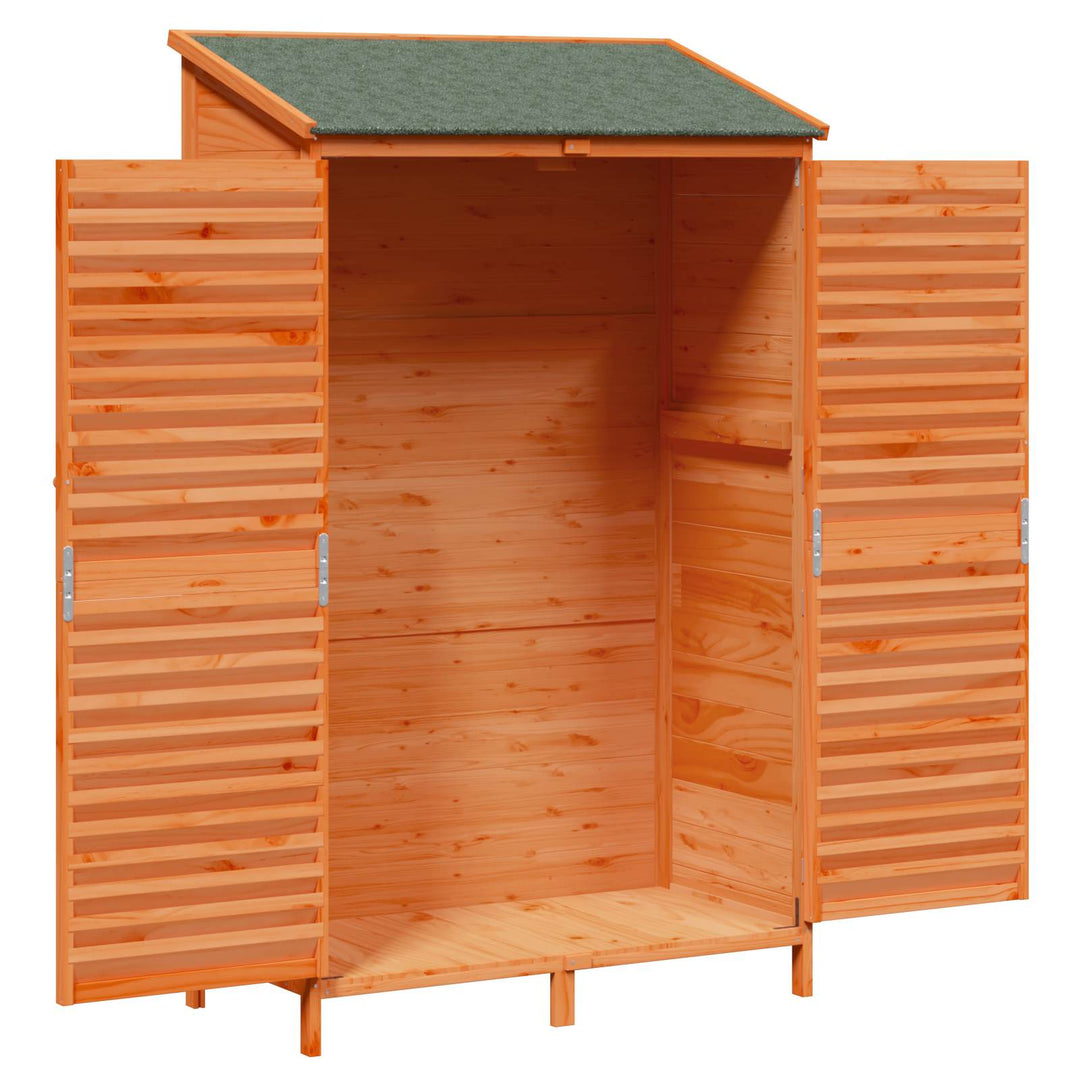Have Skur med tag Brun 106 x 56 x 176,5 cm Massivt Fyrretræ