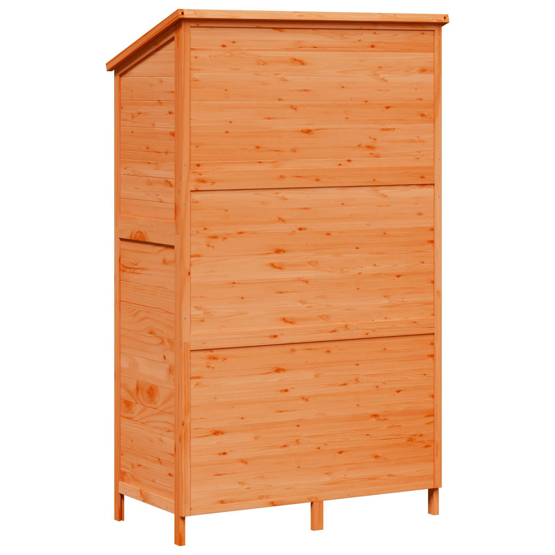 Have Skur med tag Brun 106 x 56 x 176,5 cm Massivt Fyrretræ
