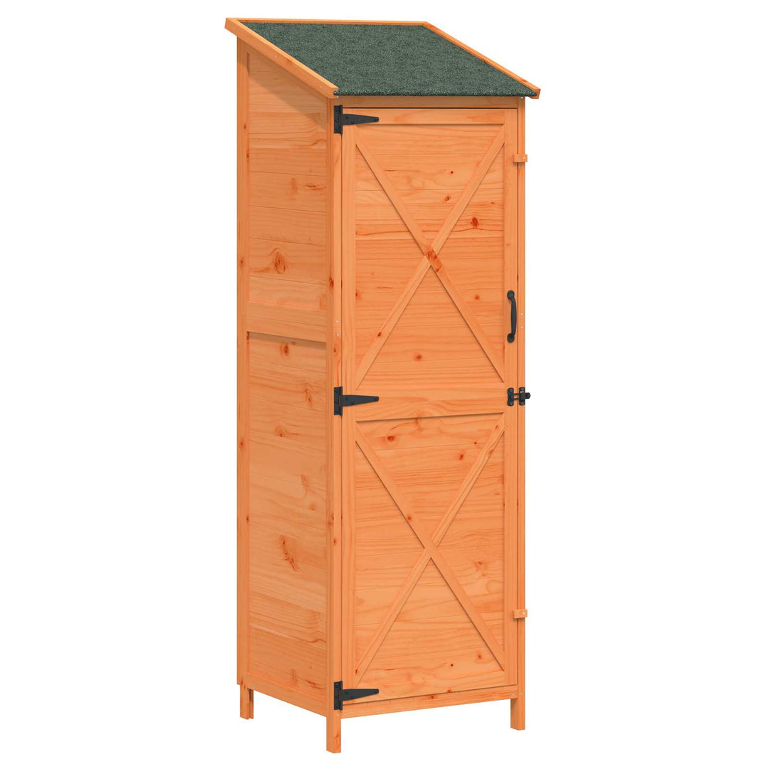 Have Skur med tag Brun 59,5 x 56 x 176,5 cm Massivt Fyrretræ