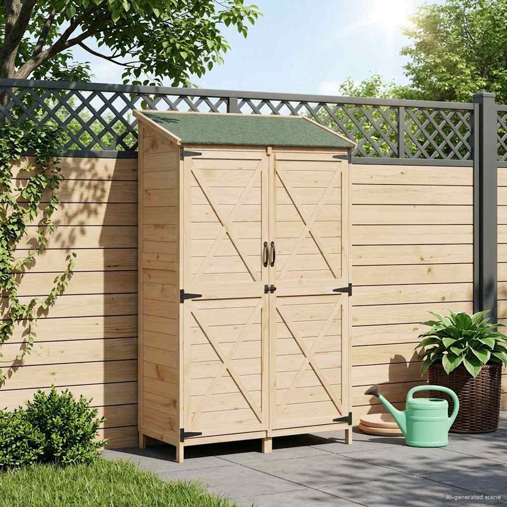 Have Skur Naturfarvet 106 x 56 x 176,5 cm Konstrueret træ