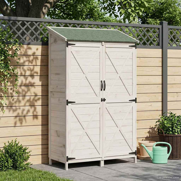Have Skur Hvid 106 x 56 x 176,5 cm Konstrueret træ