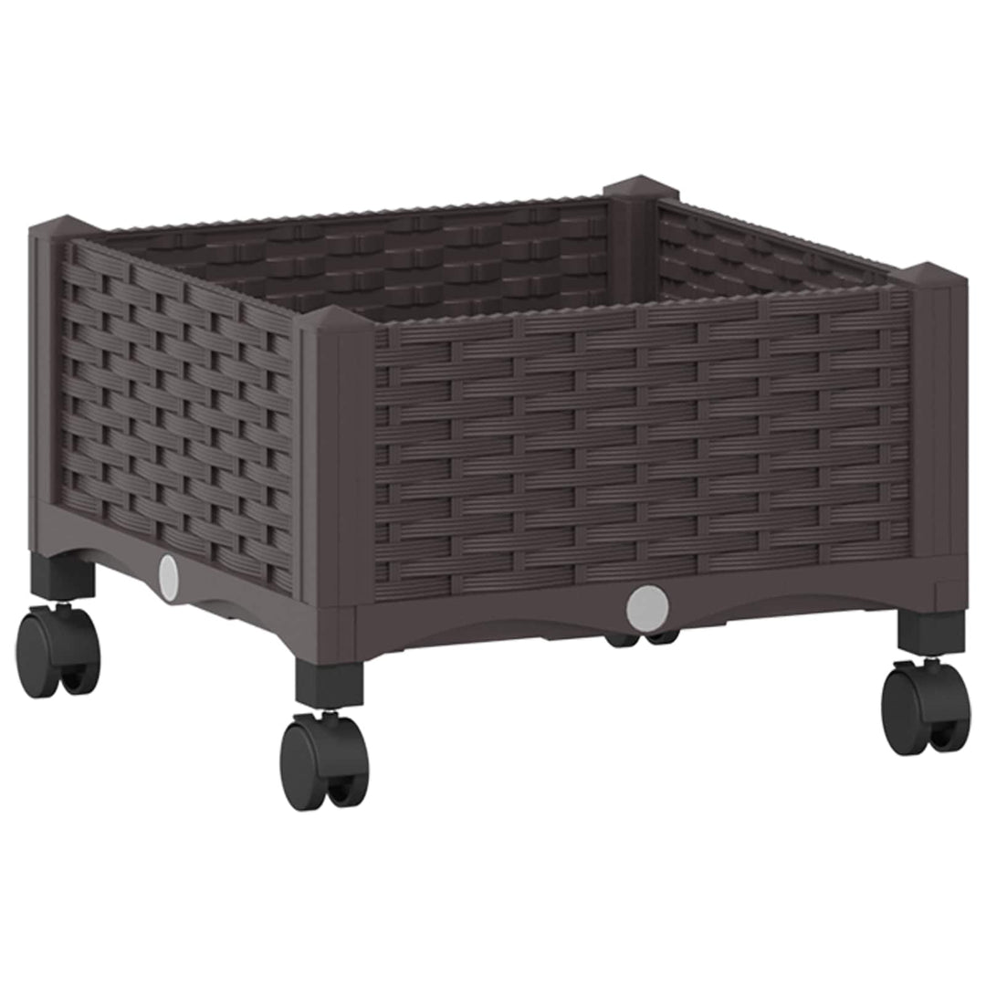 Havekrukke med hjul Brun 40 x 40 x 29 cm PP