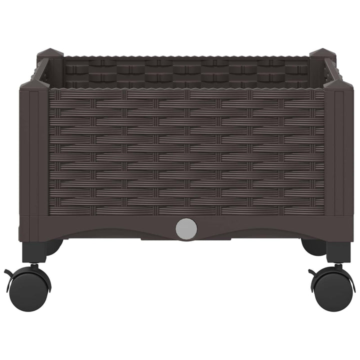 Havekrukke med hjul Brun 40 x 40 x 29 cm PP