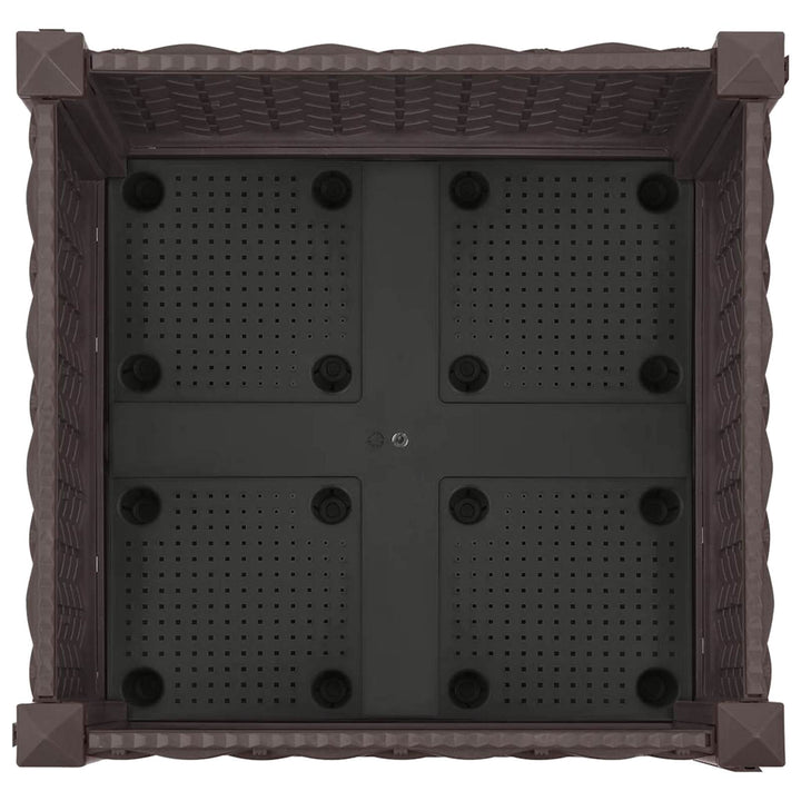 Havekrukke med hjul Brun 40 x 40 x 29 cm PP