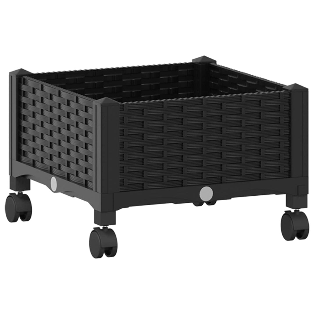 Havekrukke med hjul Sort 40 x 40 x 29 cm PP