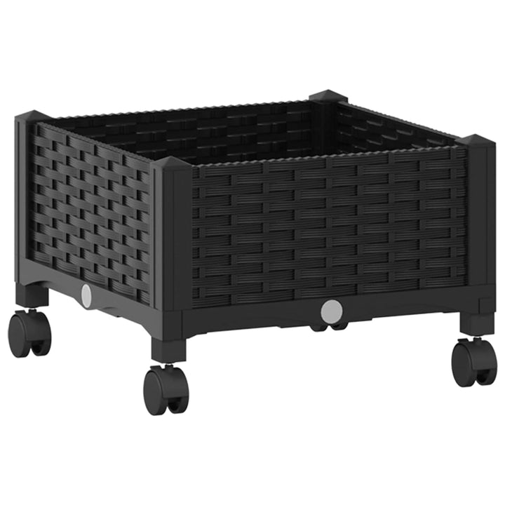 Havekrukke med hjul Sort 40 x 40 x 29 cm PP