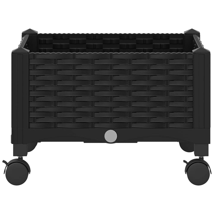 Havekrukke med hjul Sort 40 x 40 x 29 cm PP