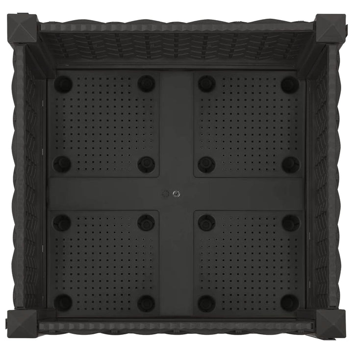 Havekrukke med hjul Sort 40 x 40 x 29 cm PP