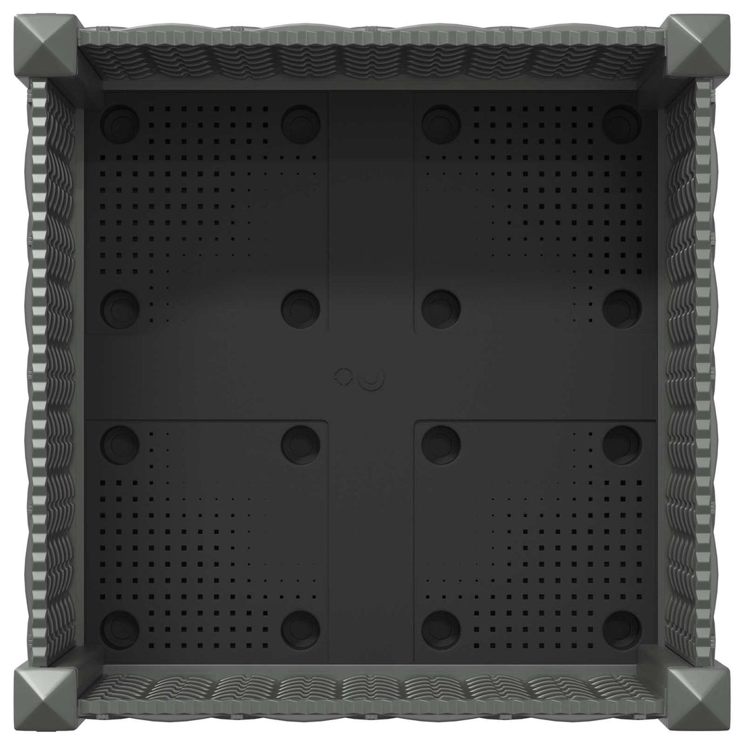 Havekrukke med hjul Lysegrå 40 x 40 x 33 cm PP