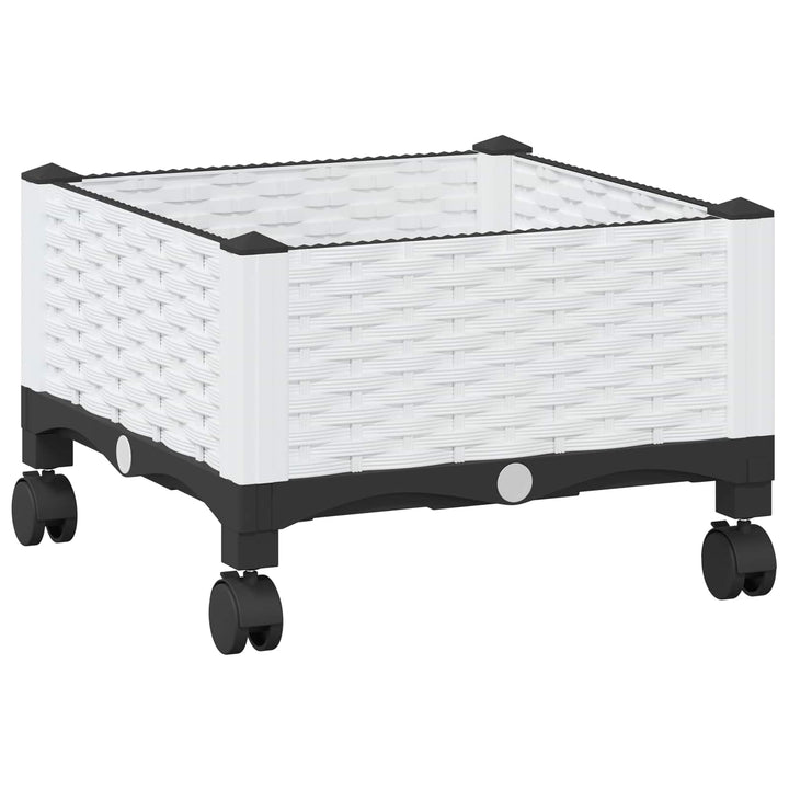 Havekrukke med hjul Hvid 40 x 40 x 33 cm PP