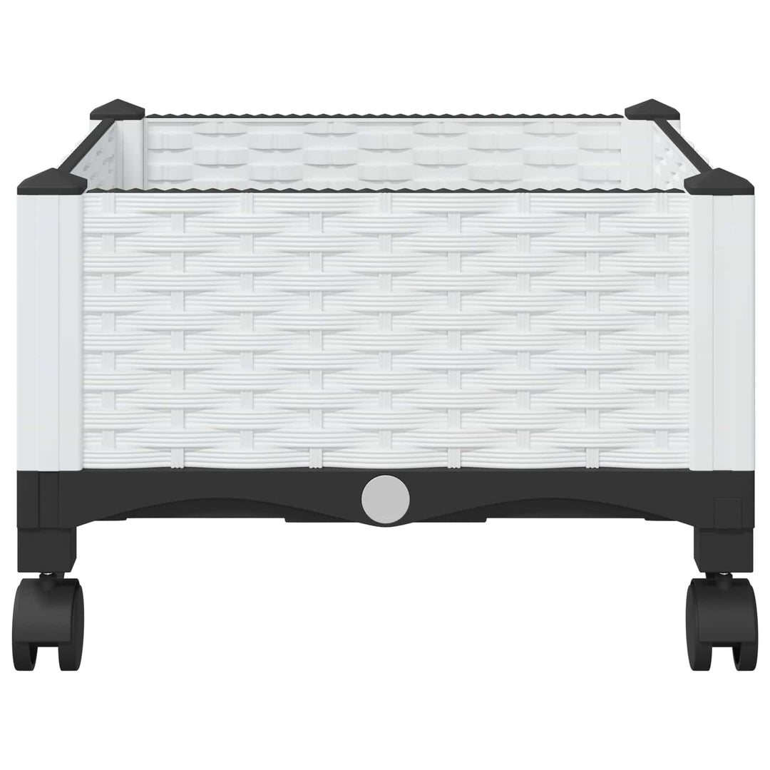 Havekrukke med hjul Hvid 40 x 40 x 33 cm PP