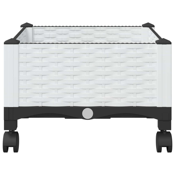 Havekrukke med hjul Hvid 40 x 40 x 33 cm PP