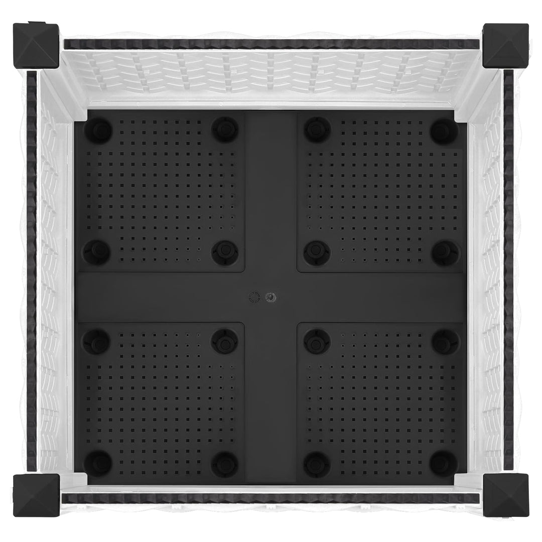 Havekrukke med hjul Hvid 40 x 40 x 33 cm PP