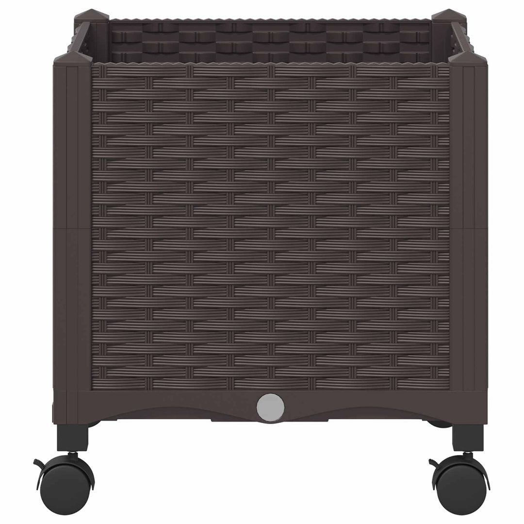 Havekrukke med hjul Brun 40 x 40 x 44 cm PP