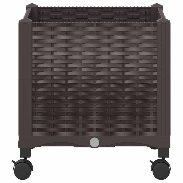 Havekrukke med hjul Brun 40 x 40 x 44 cm PP