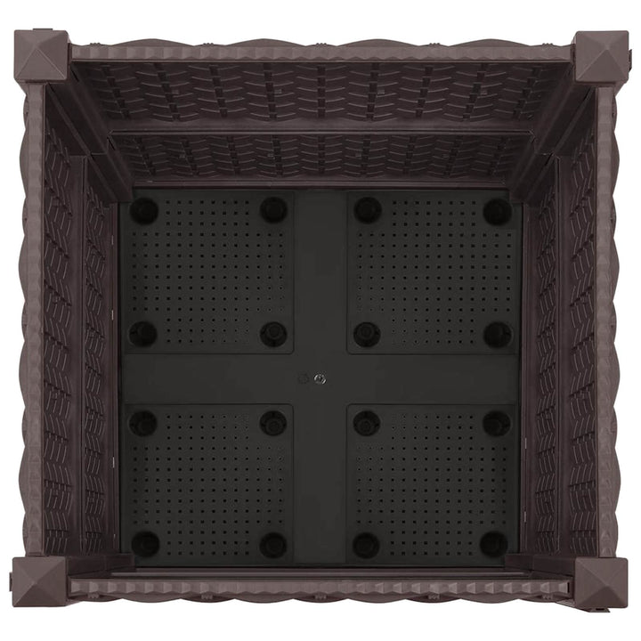 Havekrukke med hjul Brun 40 x 40 x 44 cm PP
