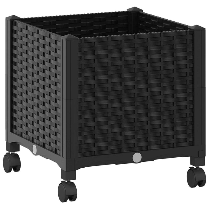 Havekrukke med hjul Sort 40 x 40 x 44 cm PP