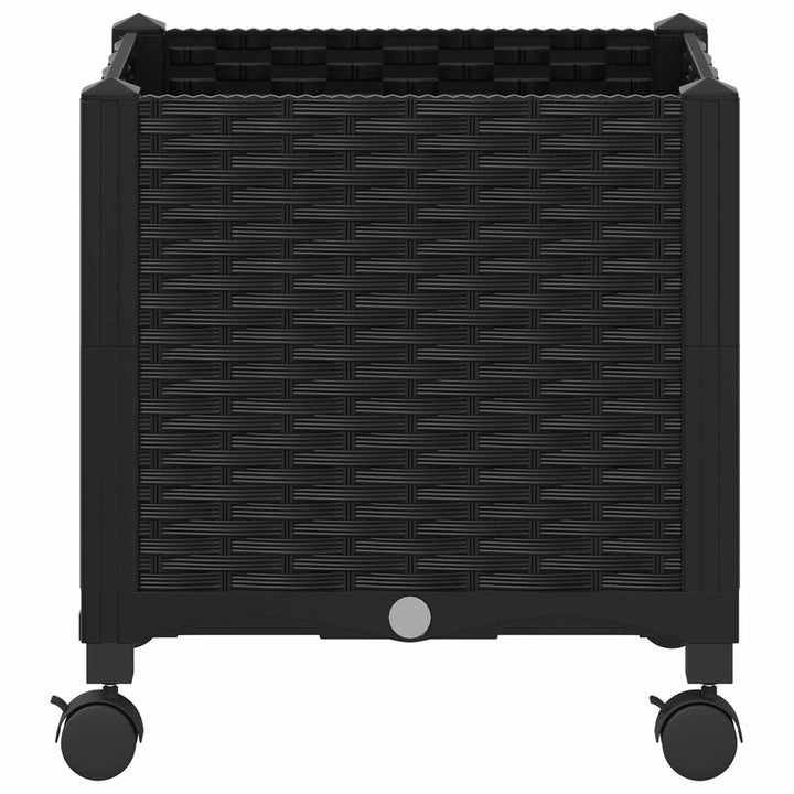 Havekrukke med hjul Sort 40 x 40 x 44 cm PP