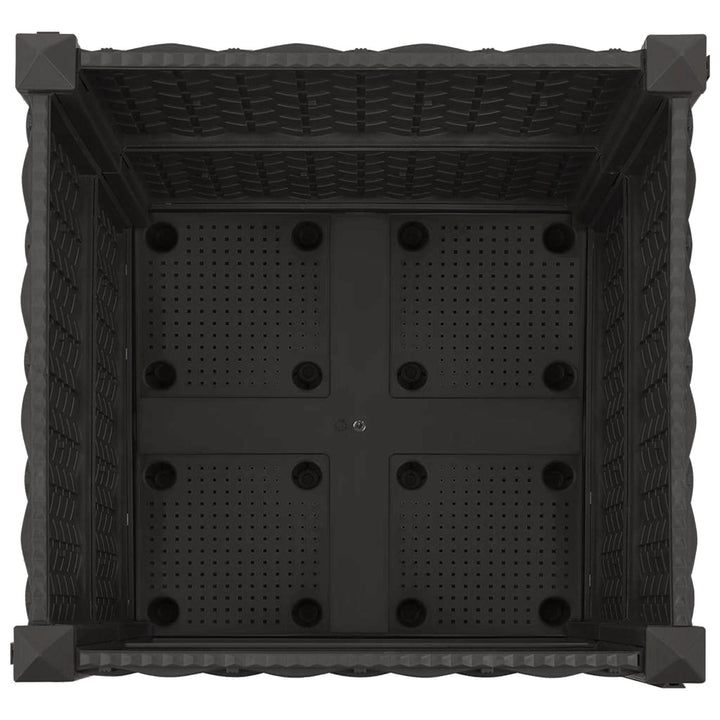 Havekrukke med hjul Sort 40 x 40 x 44 cm PP