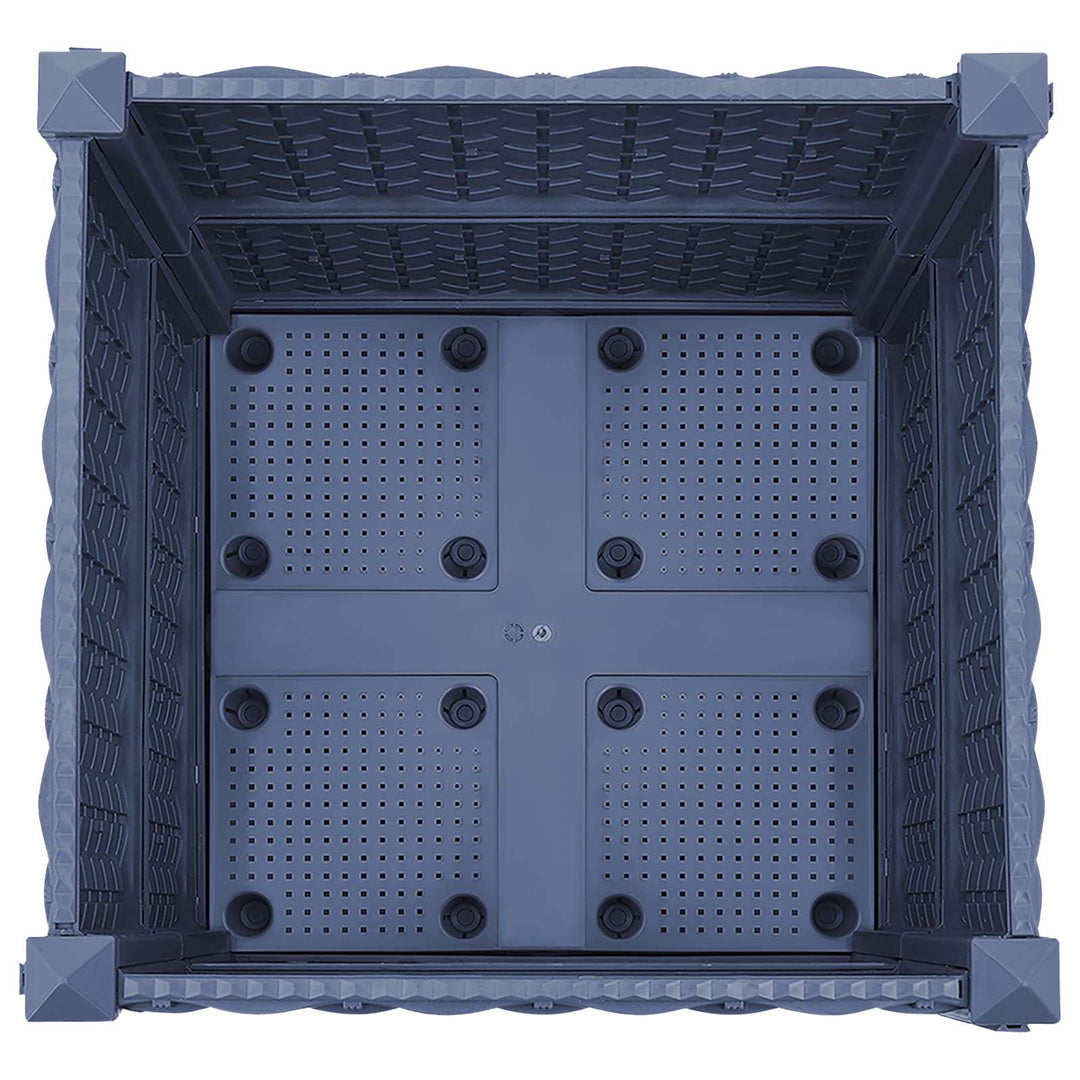 Havekrukke med hjul Blå Grå 40 x 40 x 48 cm PP